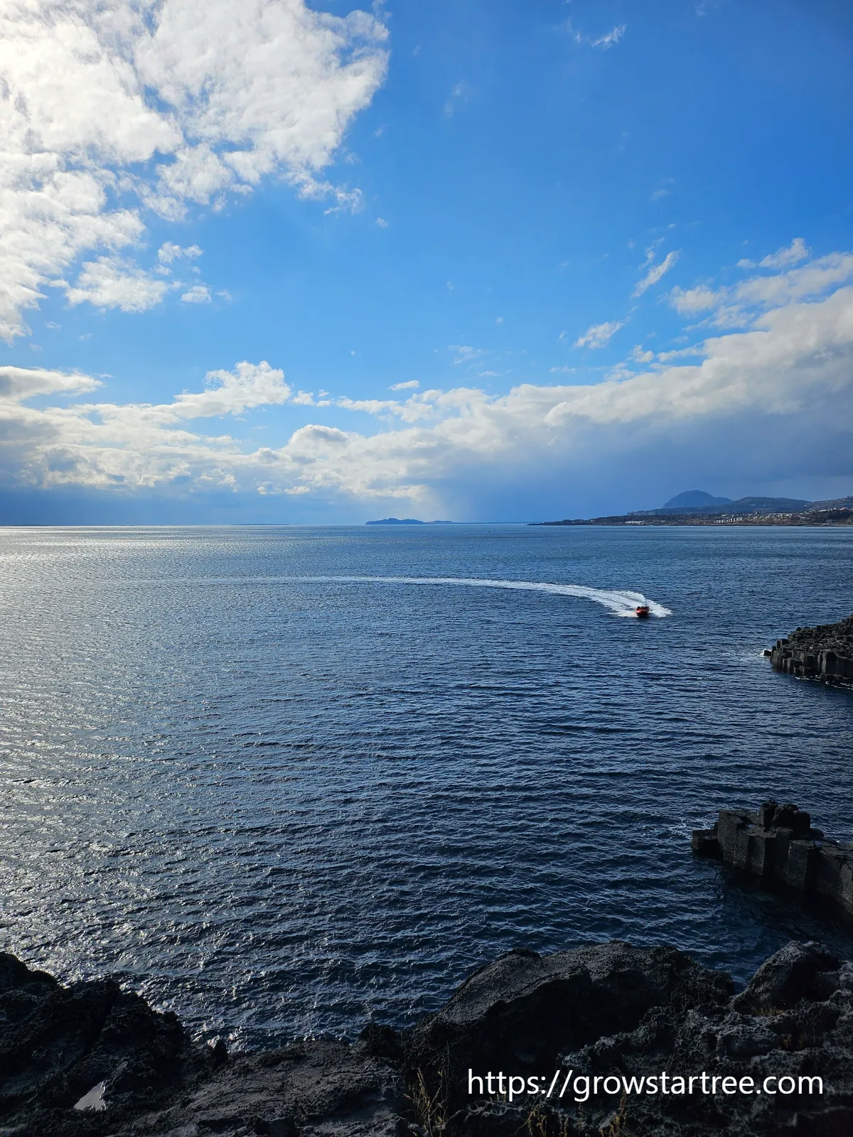 주상절리대 바다전경