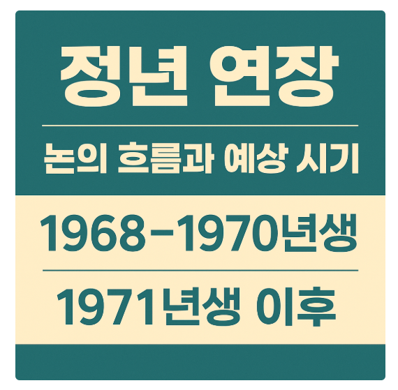 65세 정년연장 시기 언제?