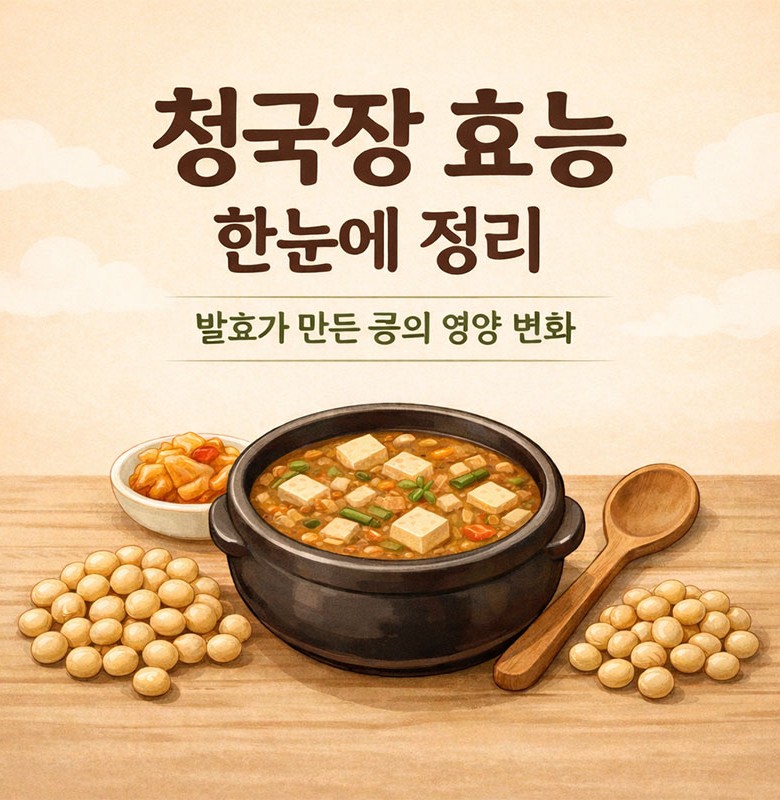 청국장 효능 한눈에 정리|발효가 만든 영양의 변화