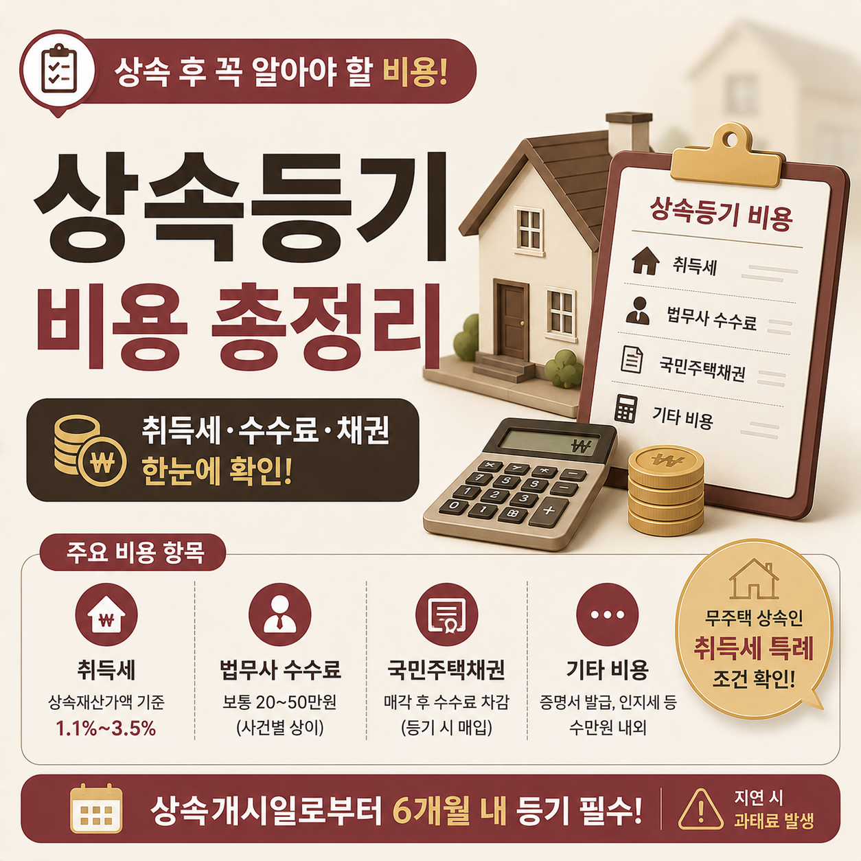 상속등기 비용 항목별 기준 안내