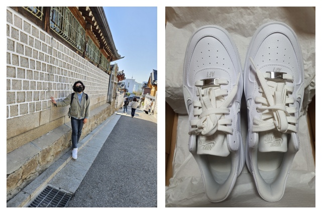 종일 신고 돌아다닌 운동화