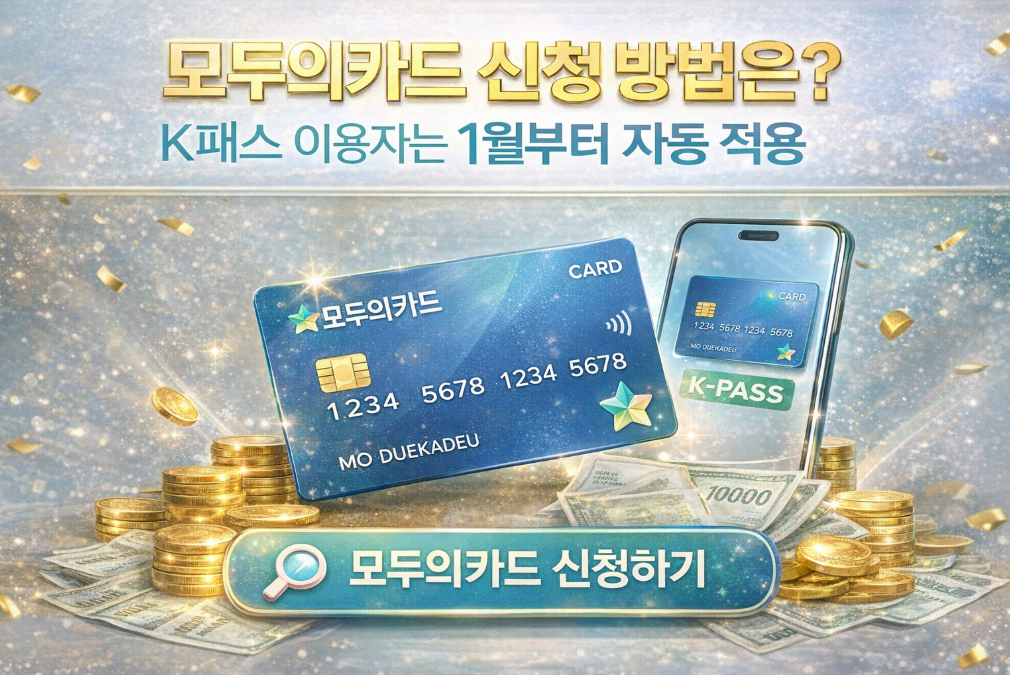 모두의카드 K패스 자동적용! 1월 신청법 완벽정리