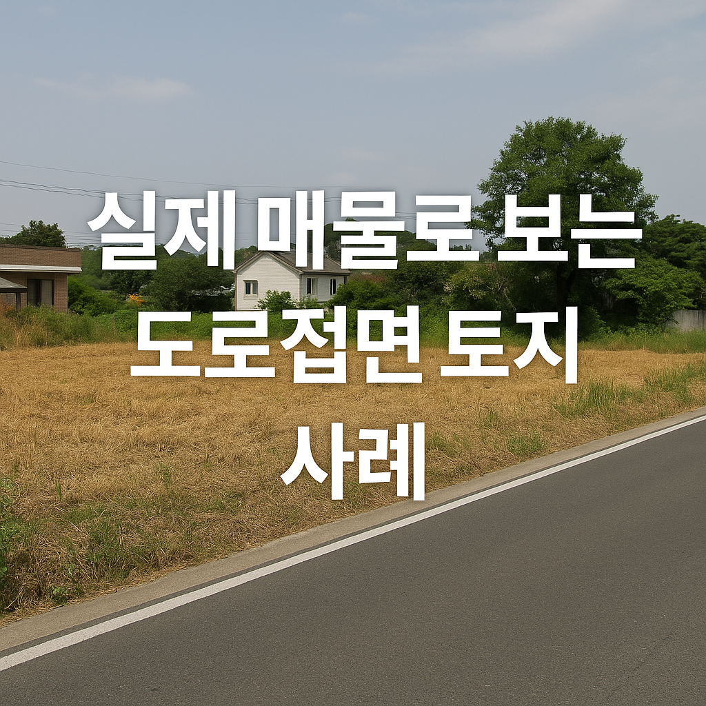 도로접면 토지 사례