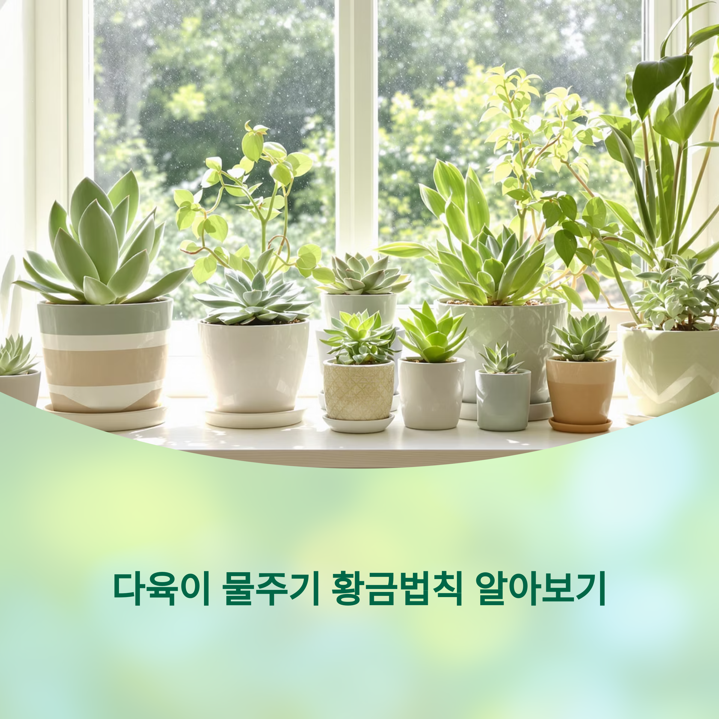 다육이 물주기 황금법칙 알아보기