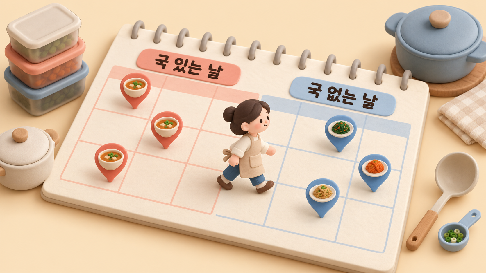 하루 국 배치 달력