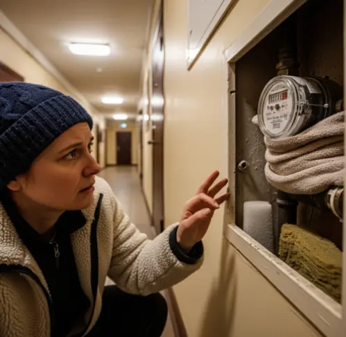 복도식 아파트 수도계량기 동파방지