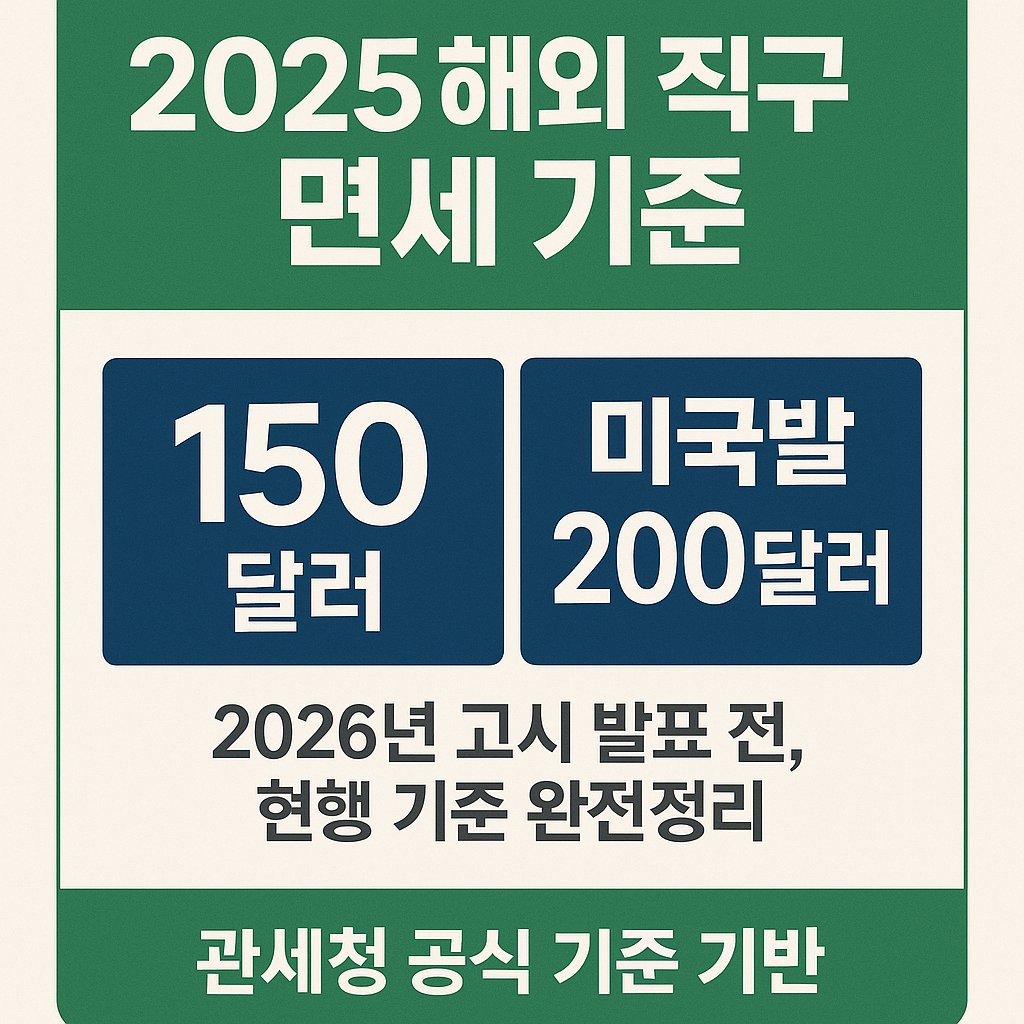 2025 해외직구 면세기준 총정리