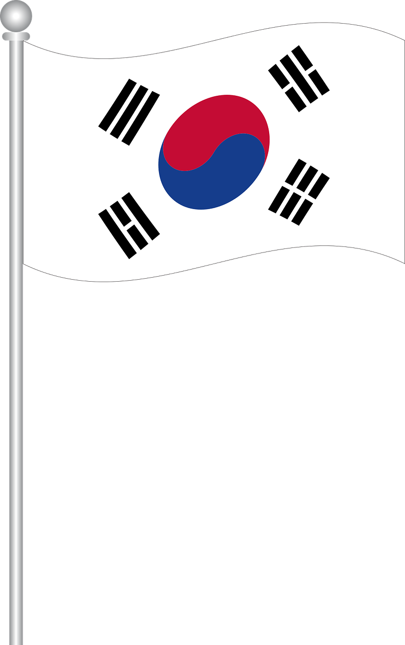 태극기 깃발 일러스트