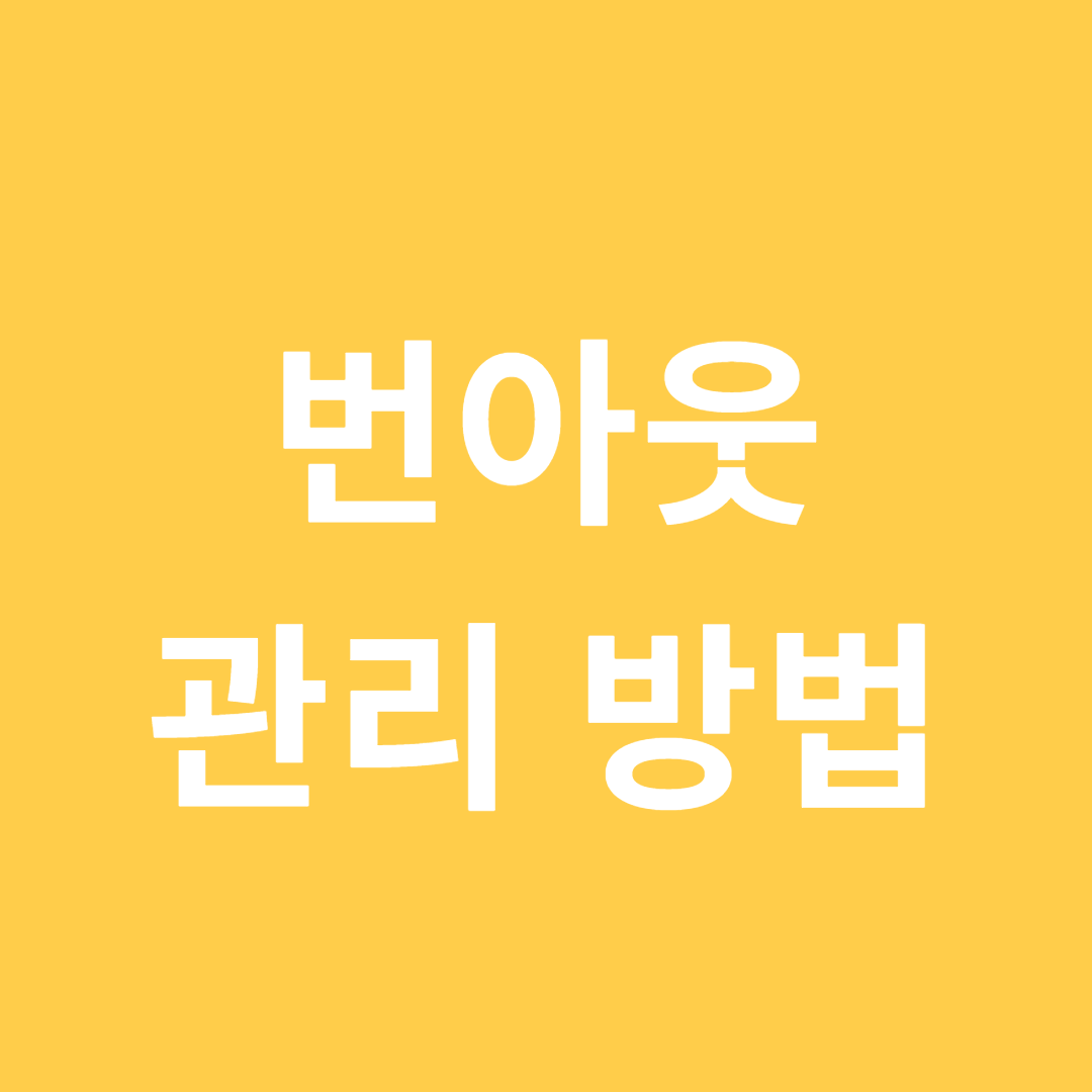 번아웃 관리 방법