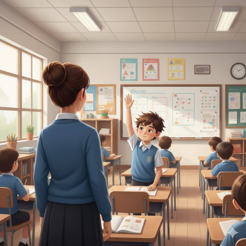 교실 실제 상황에서 '화장실 가도 되나요?"는 may I 로