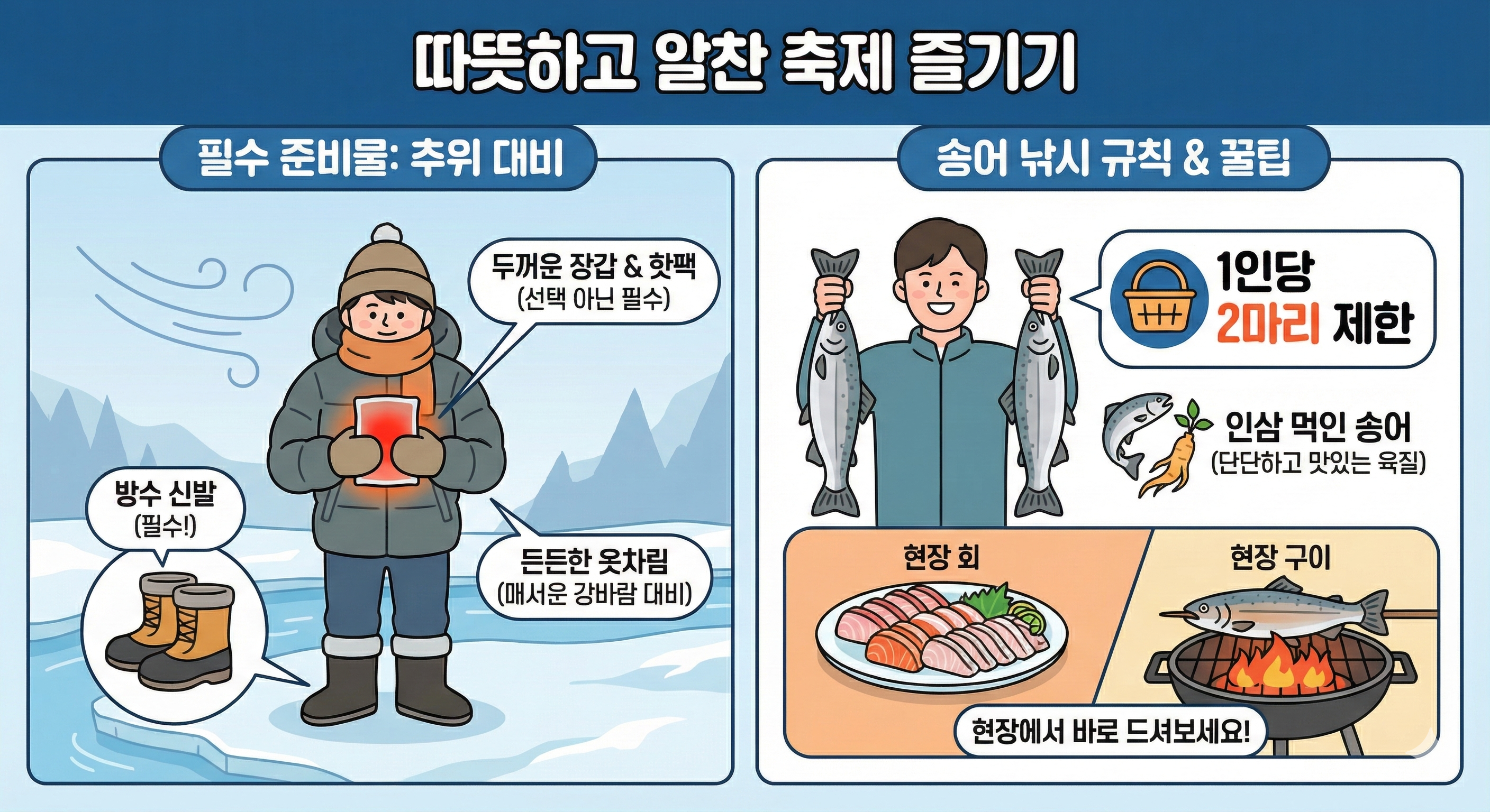 2026 홍천강 꽁꽁축제 준비물 및 송어낚시 규칙