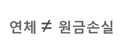 연체는 원금손실을 의미하지 않는다