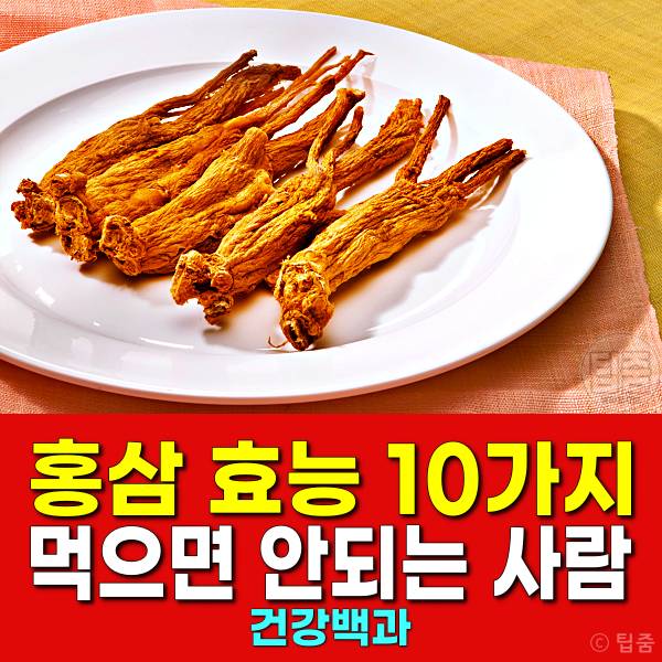 홍삼 효능 부작용 홍삼 먹으면 안되는 사람