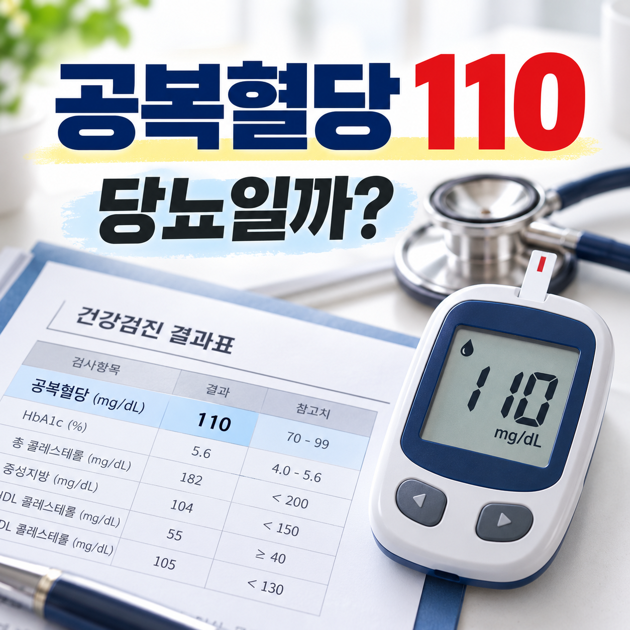 공복혈당 110