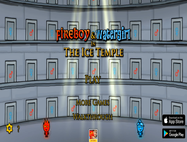 파이어보이-앤-워터걸3-아이스템플-게임하기-메인-화면