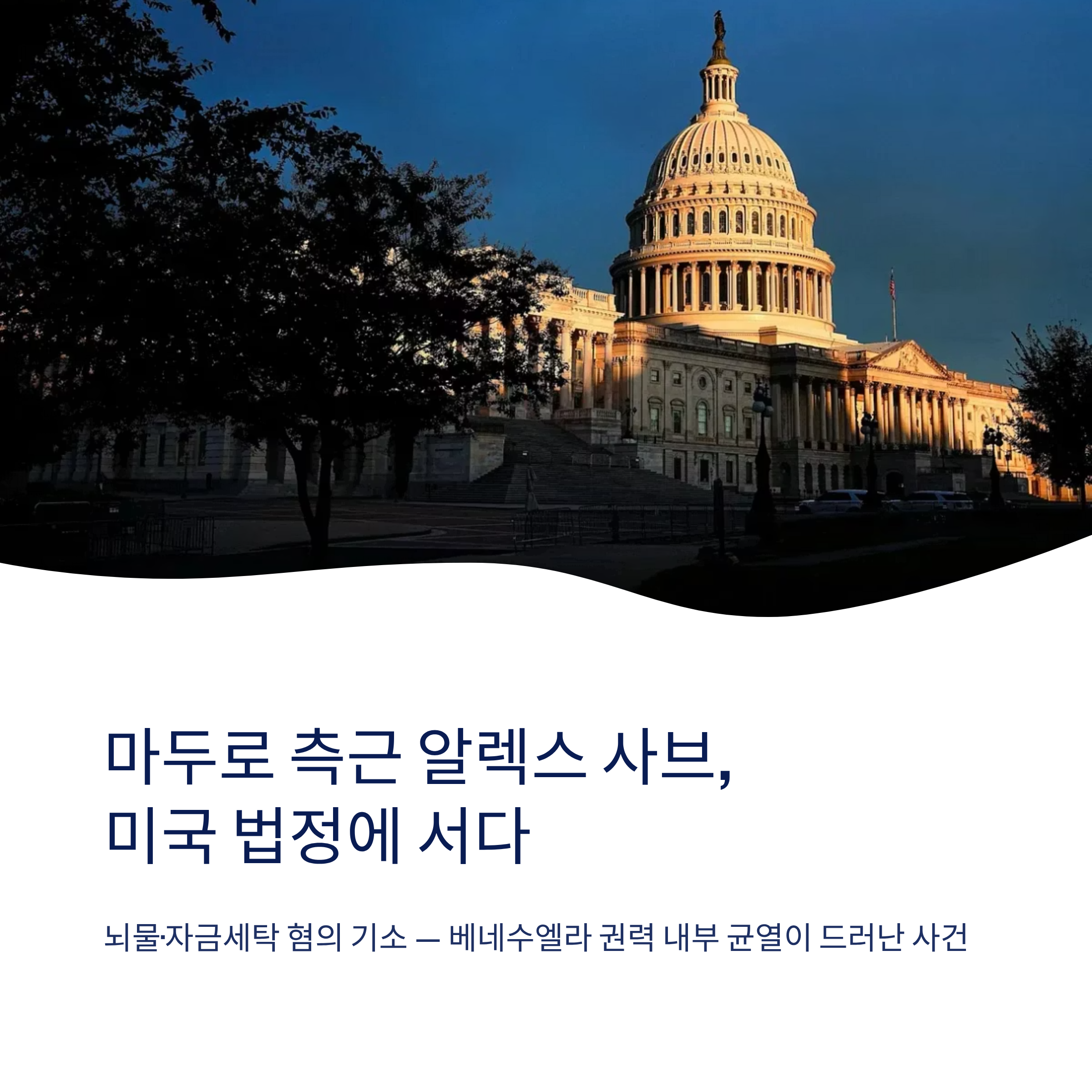 마두로 측근 알렉스 사브, 미국 송환 후 뇌물&middot;자금세탁 혐의 기소