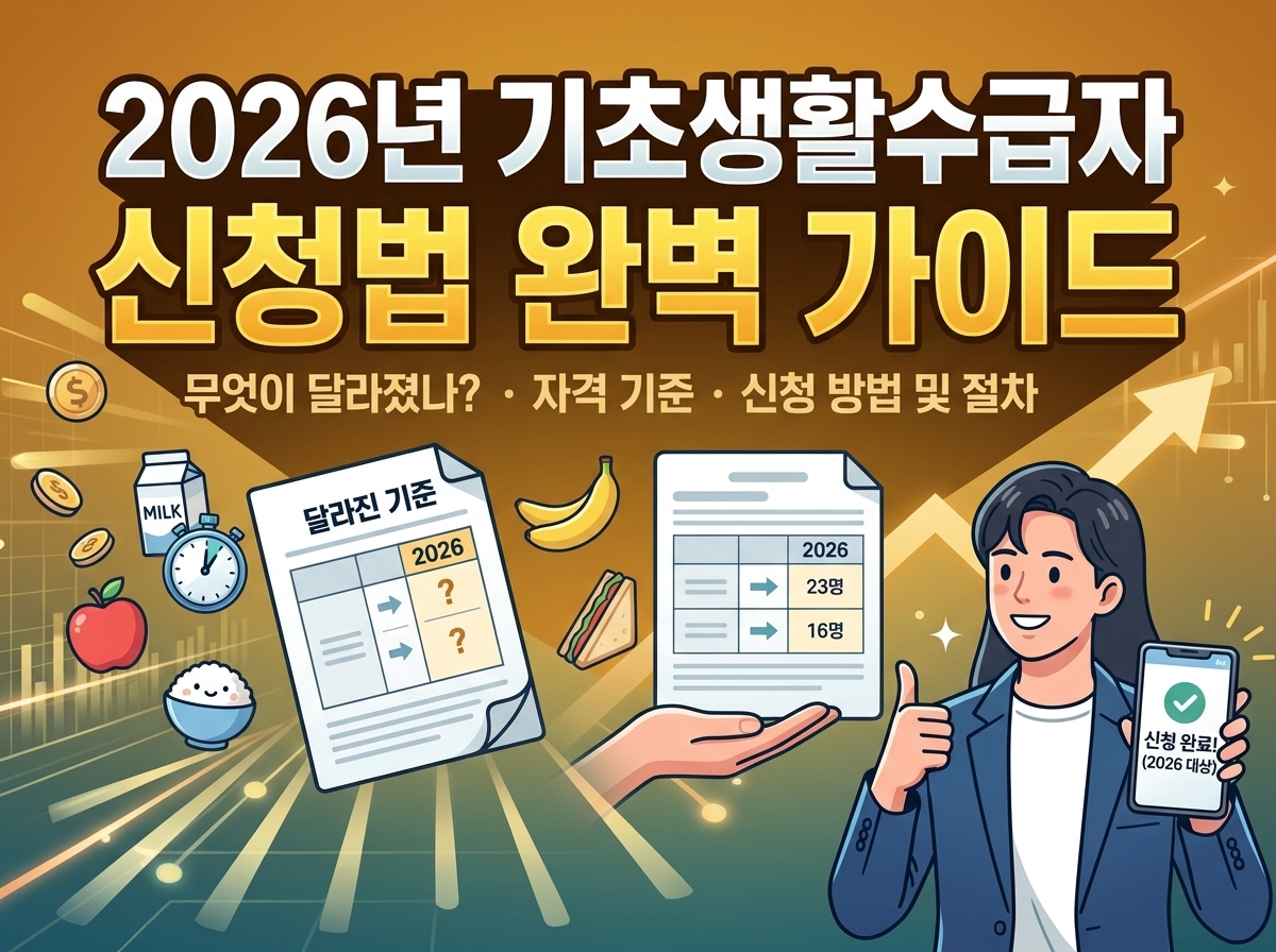 2026년 생계급여 인상 안내 및 Q&amp;A 가이드