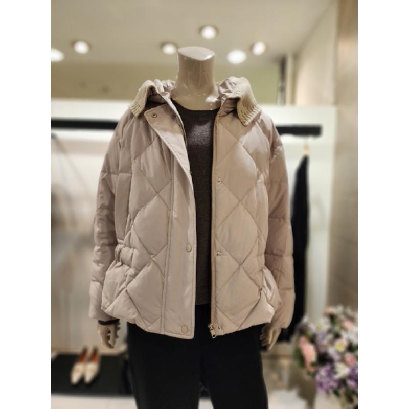 아이잗바바 배색 카라 구스다운 패딩 BNAE2PD02