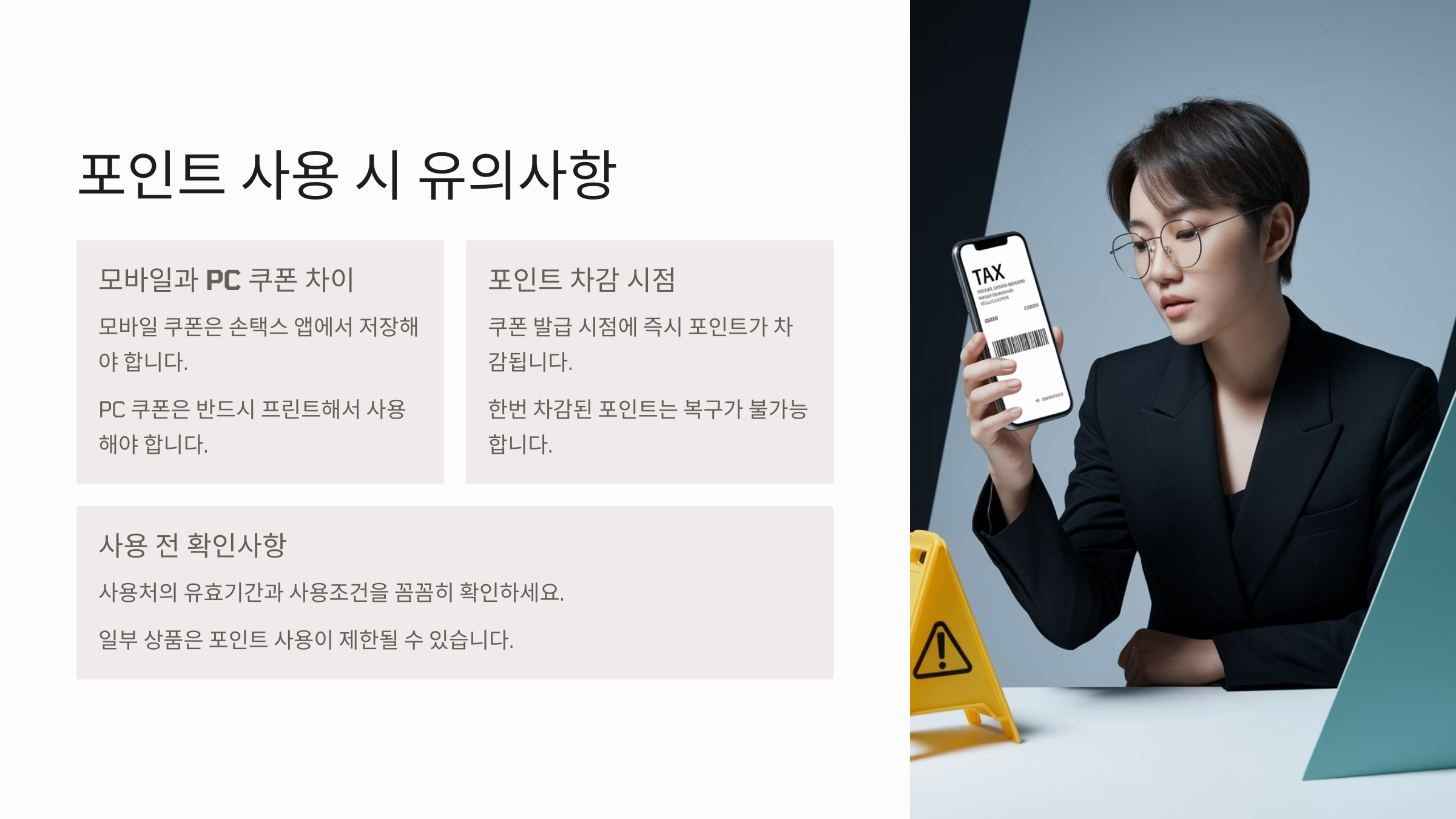 포인트 사용 유의사항