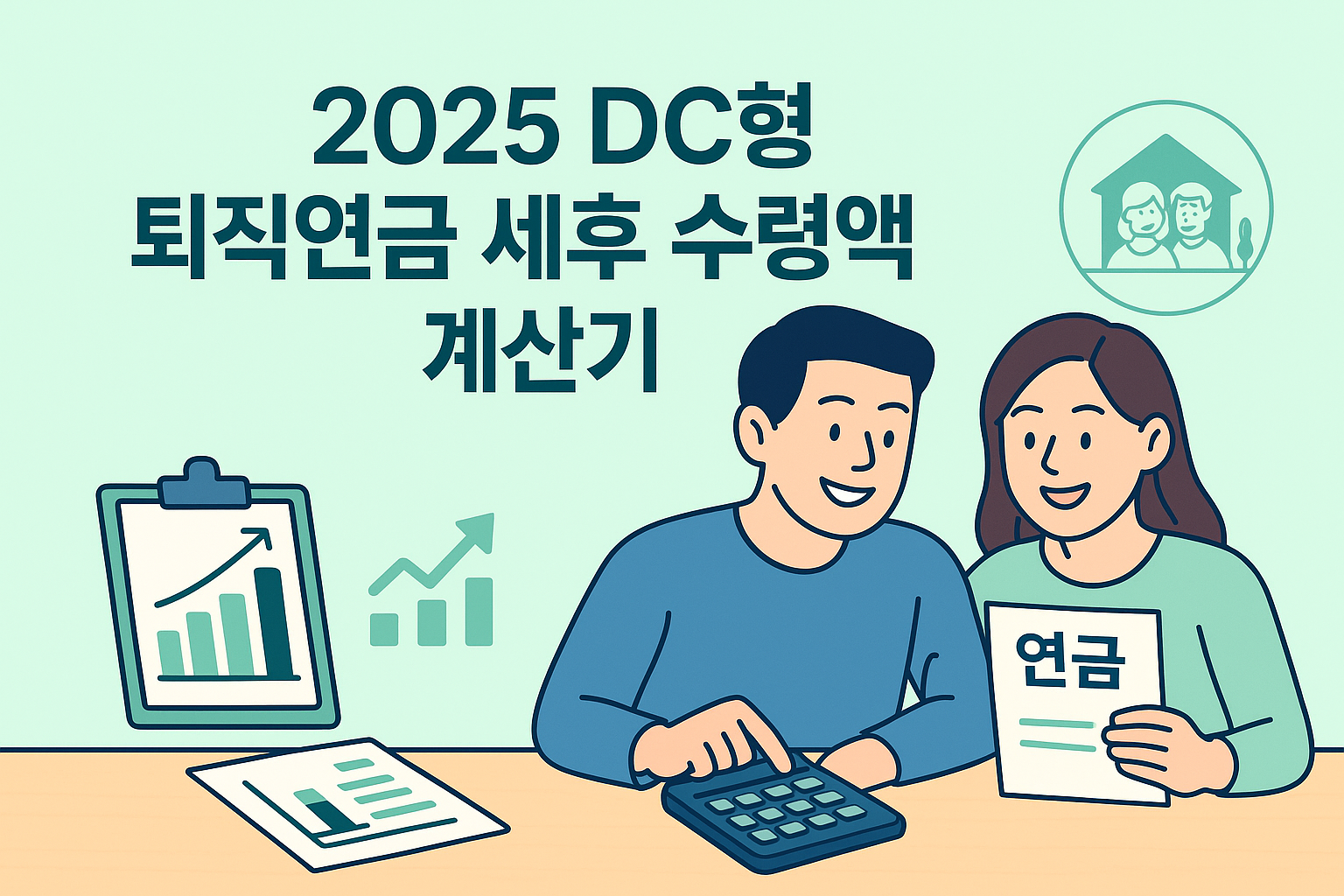 2025 DC형 퇴직연금 세후 수령액 계산기