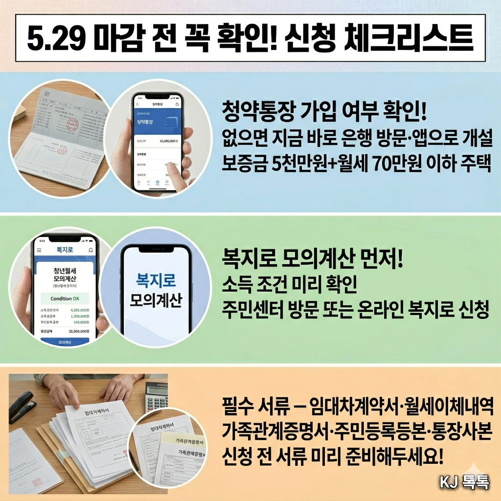 2026 청년 월세 지원 &mdash; 월 20만원 &times; 24개월 최대 480만원, 5월 29일 마감!