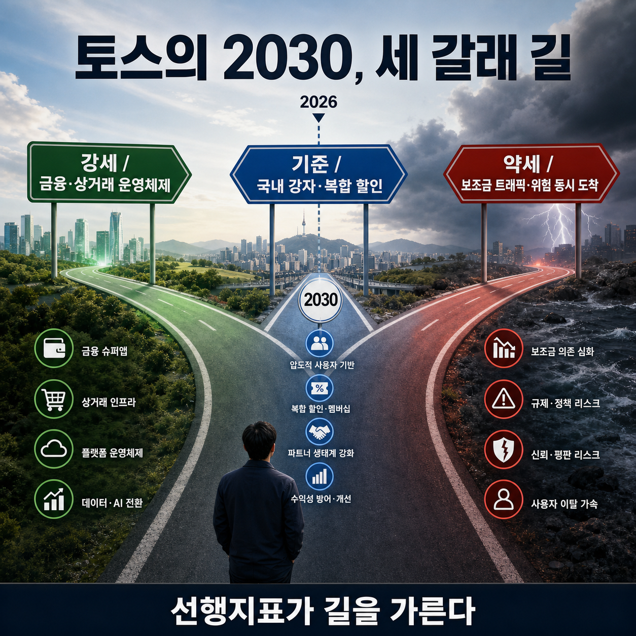 2026년부터 2030년까지 가능한 세 갈래 미래