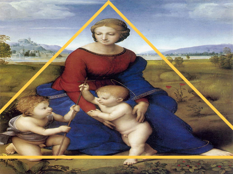 성모와 아기 예수(Madonna del prato Child)-중요 부분 하이라이트