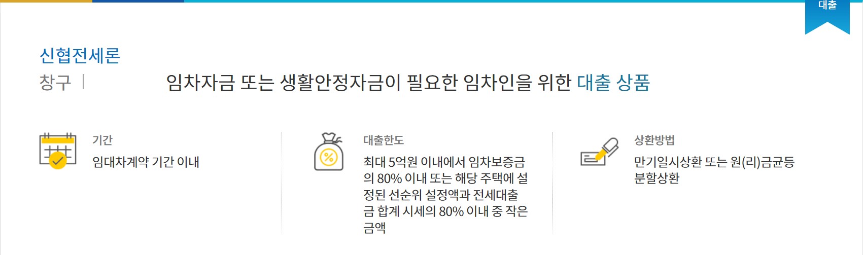 신협 전세론대출