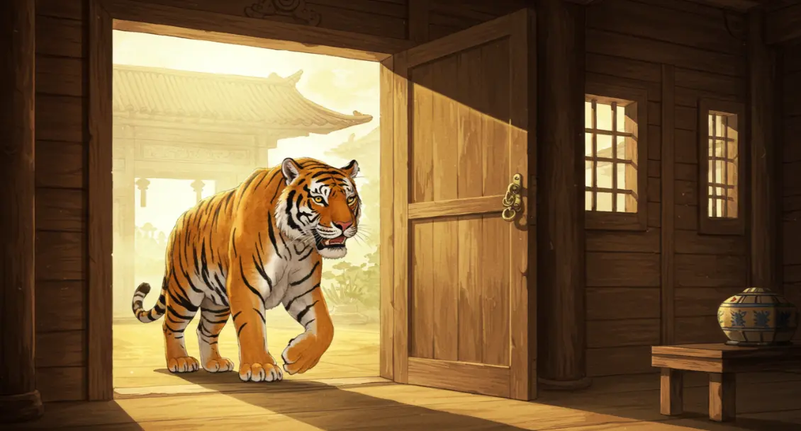 호랑이가 집 안으로 들어오는 꿈