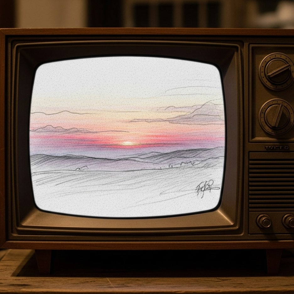 추억이 담긴 빈티지 TV의 아날로그적인 모습
