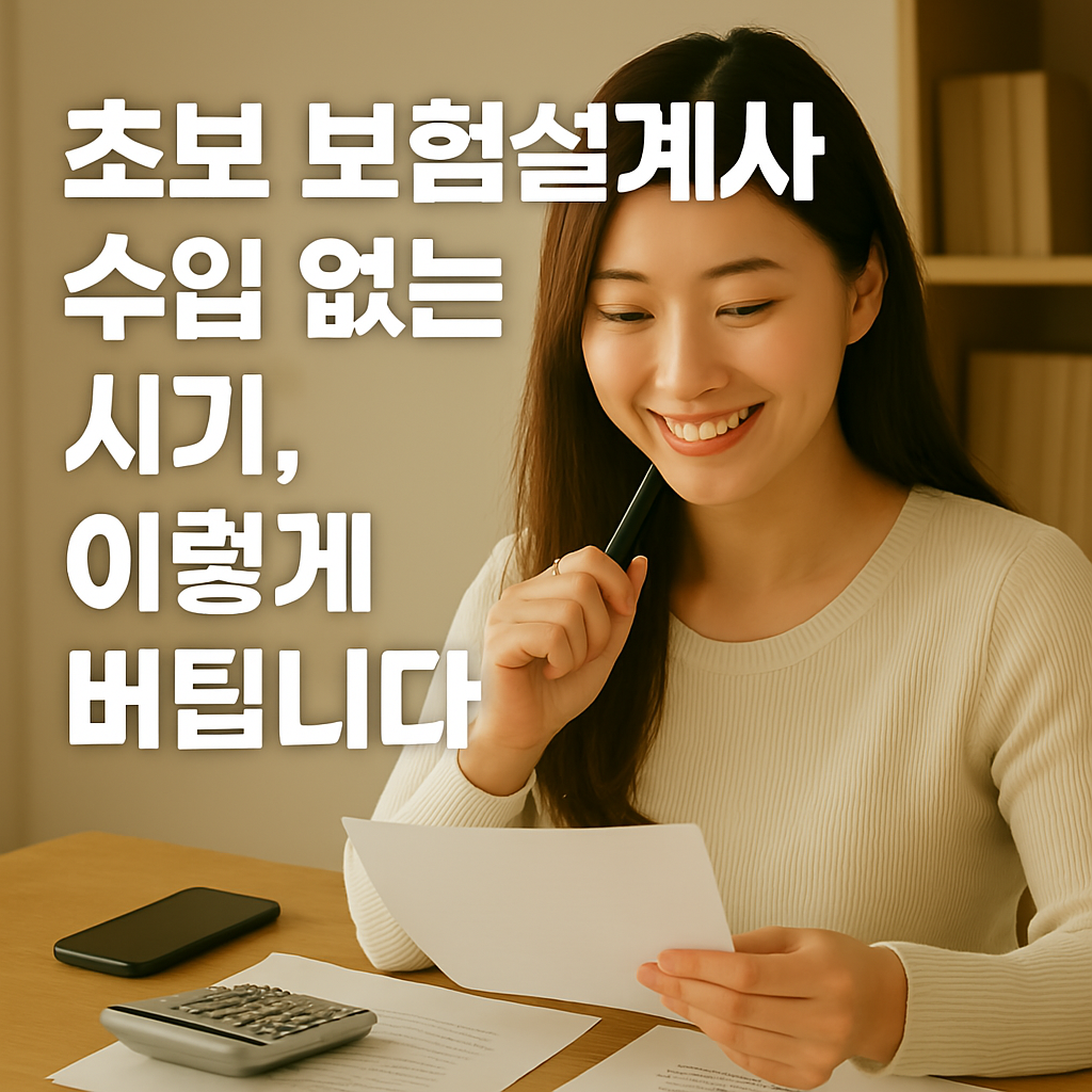 초보 보험설계사 수입 없는 시기, 이렇게 버팁니다