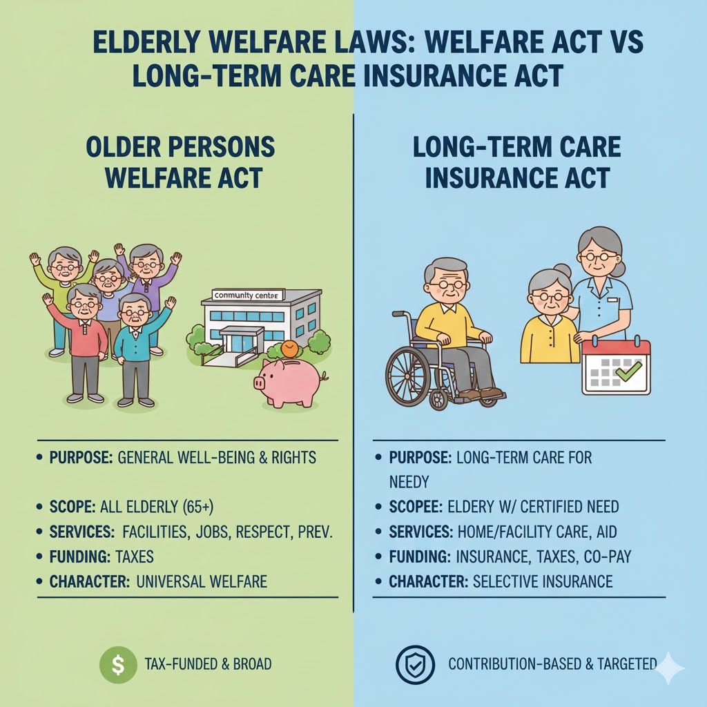 노인 복지 법규 비교