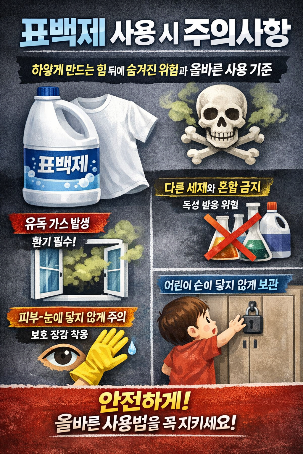 표백제 사용 시 주의사항 – 하얗게 만드는 힘 뒤에 숨겨진 위험과 올바른 사용 기준