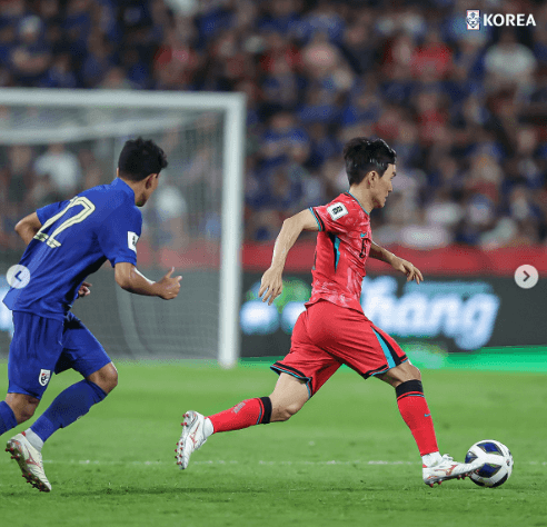 2026 북중미 월드컵 아시아 2차 예선 태국원정경기 한국승리