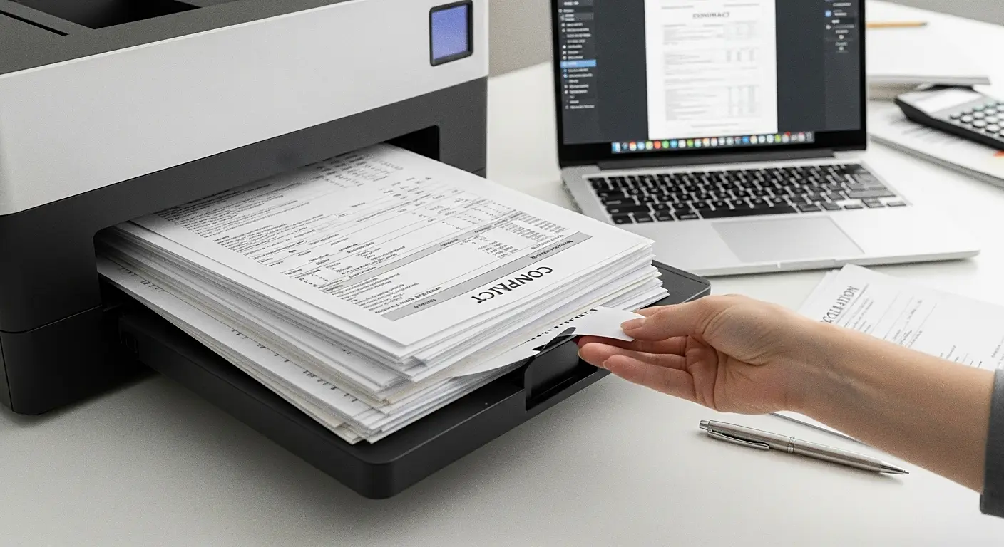 서류처리하는 이미지