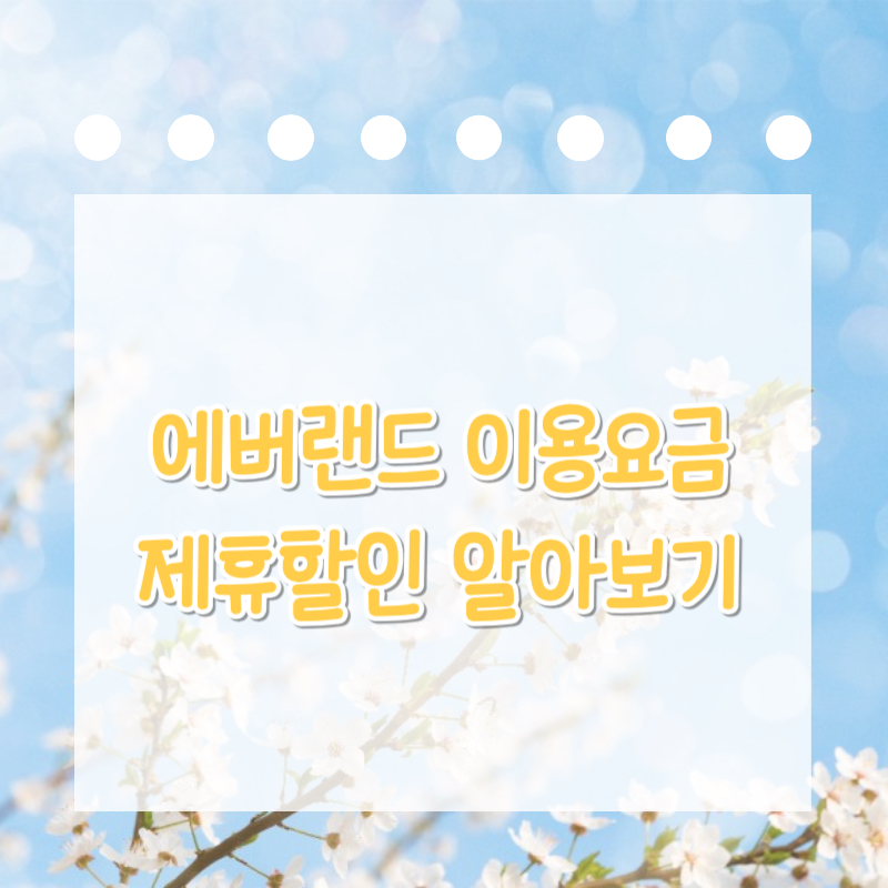 에버랜드 이용요금 및 제휴할인 알아보기 글자이미지