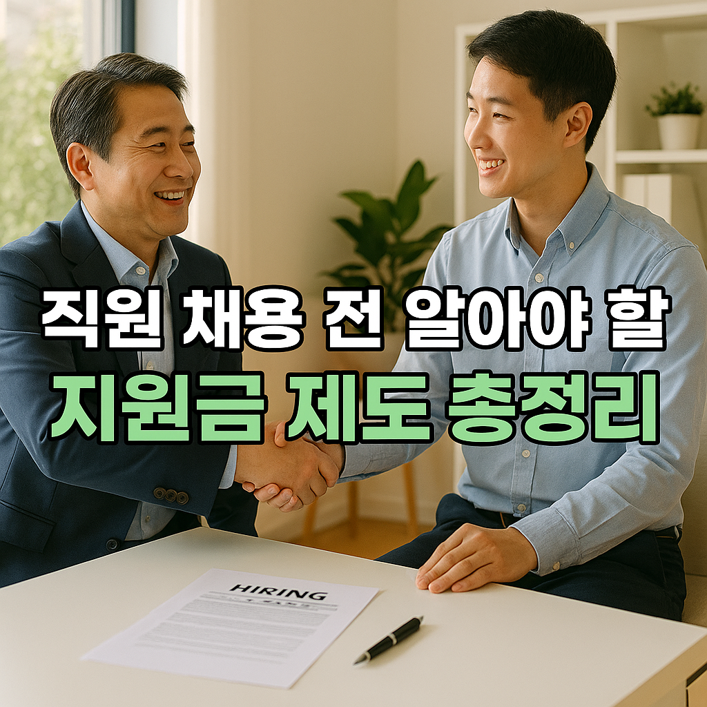 직원 채용 전 지원금 제도 안내
