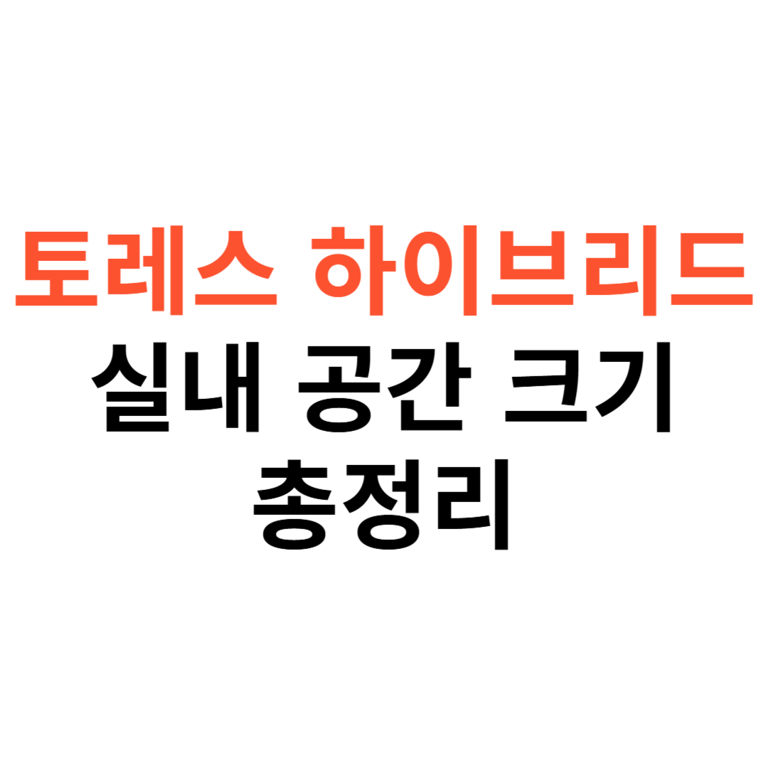 토레스 하이브리드 실내 공간 크기