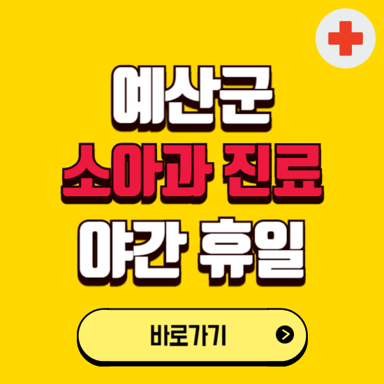 예산군 야간 소아과 진료병원 찾기 ❘ 24시 일요일 주말 연휴 응급진료 추천 잘하는 곳