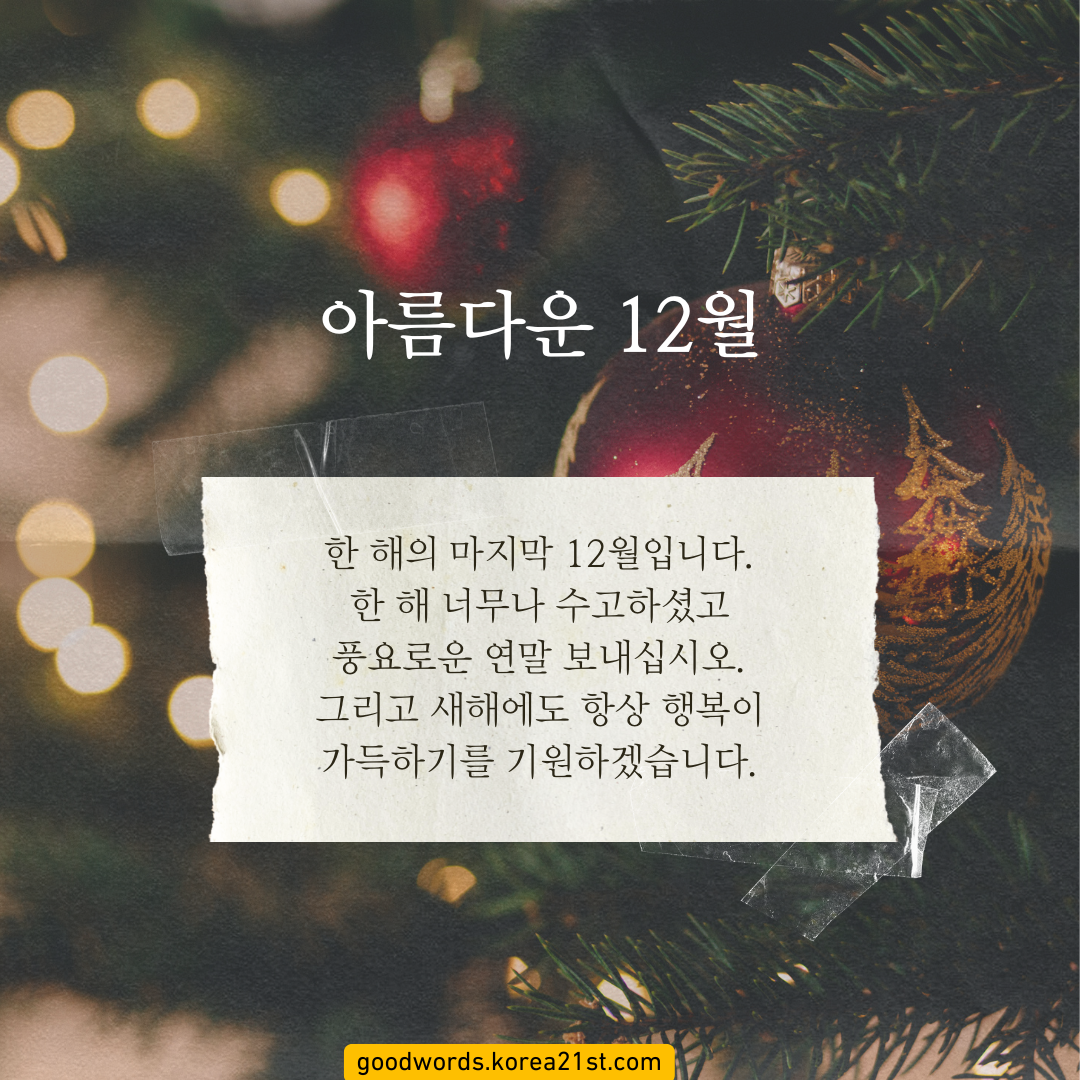 12월 인사말 이미지 문구 모음집 안부 문자 메세지