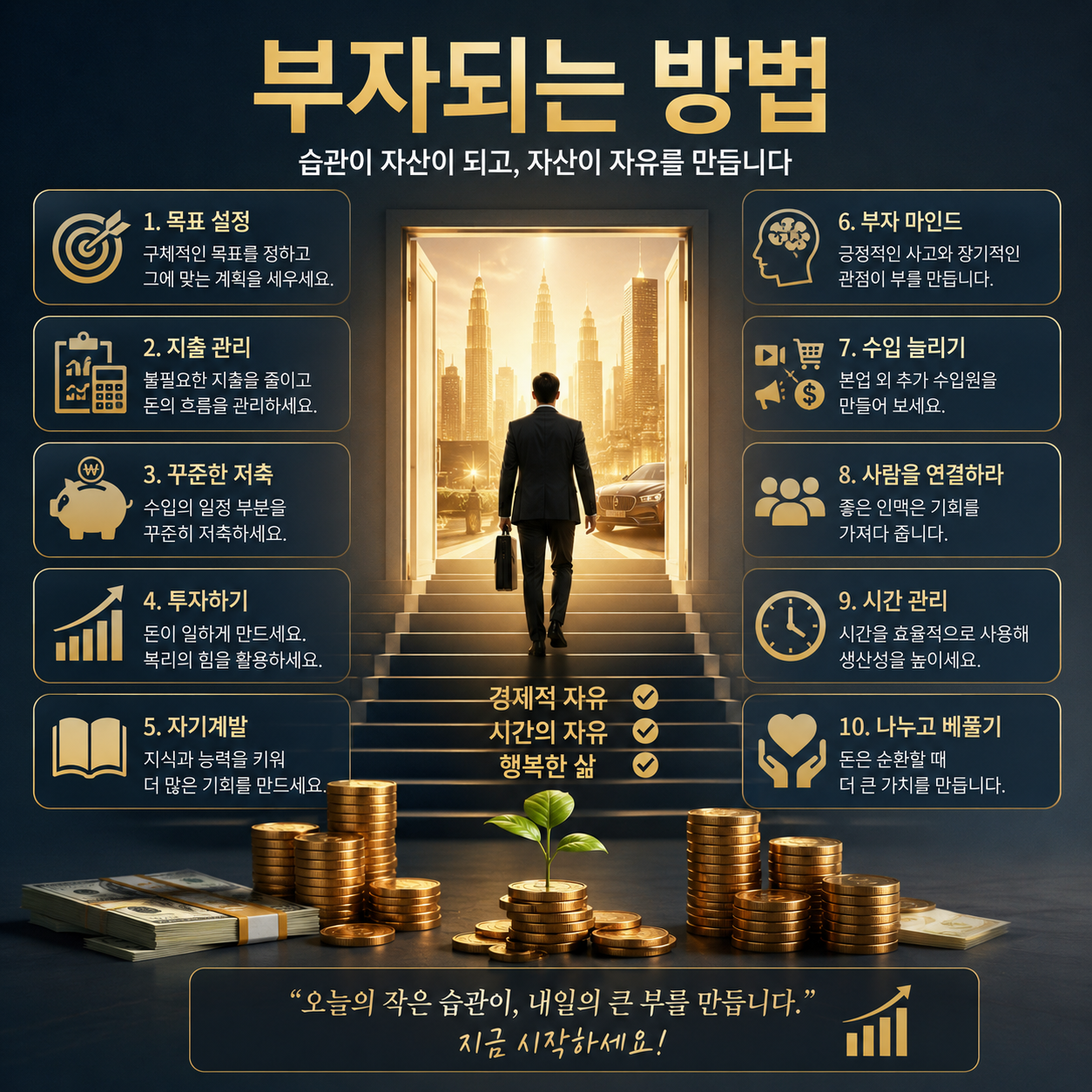 부자되는 방법 이미지