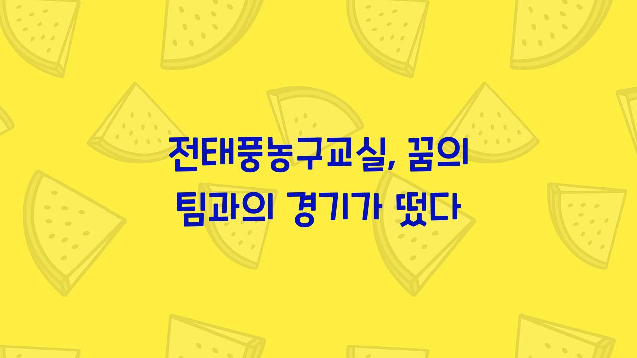 전태풍농구교실