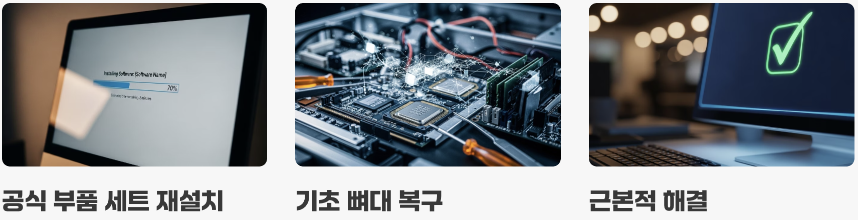 최고의 해결책, '부품 세트'를 통째로 재설치하기