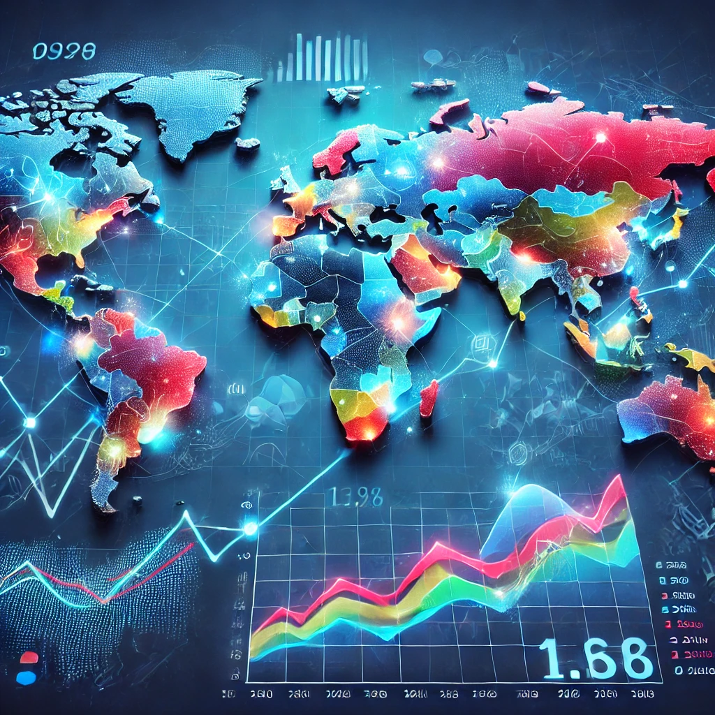 세계 경제성장률 비교 지도