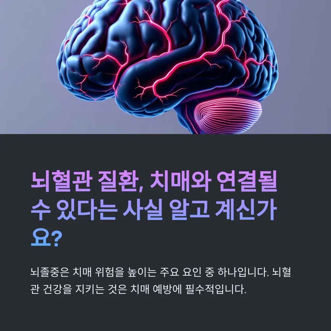 뇌혈관질환과 치매의 연관성