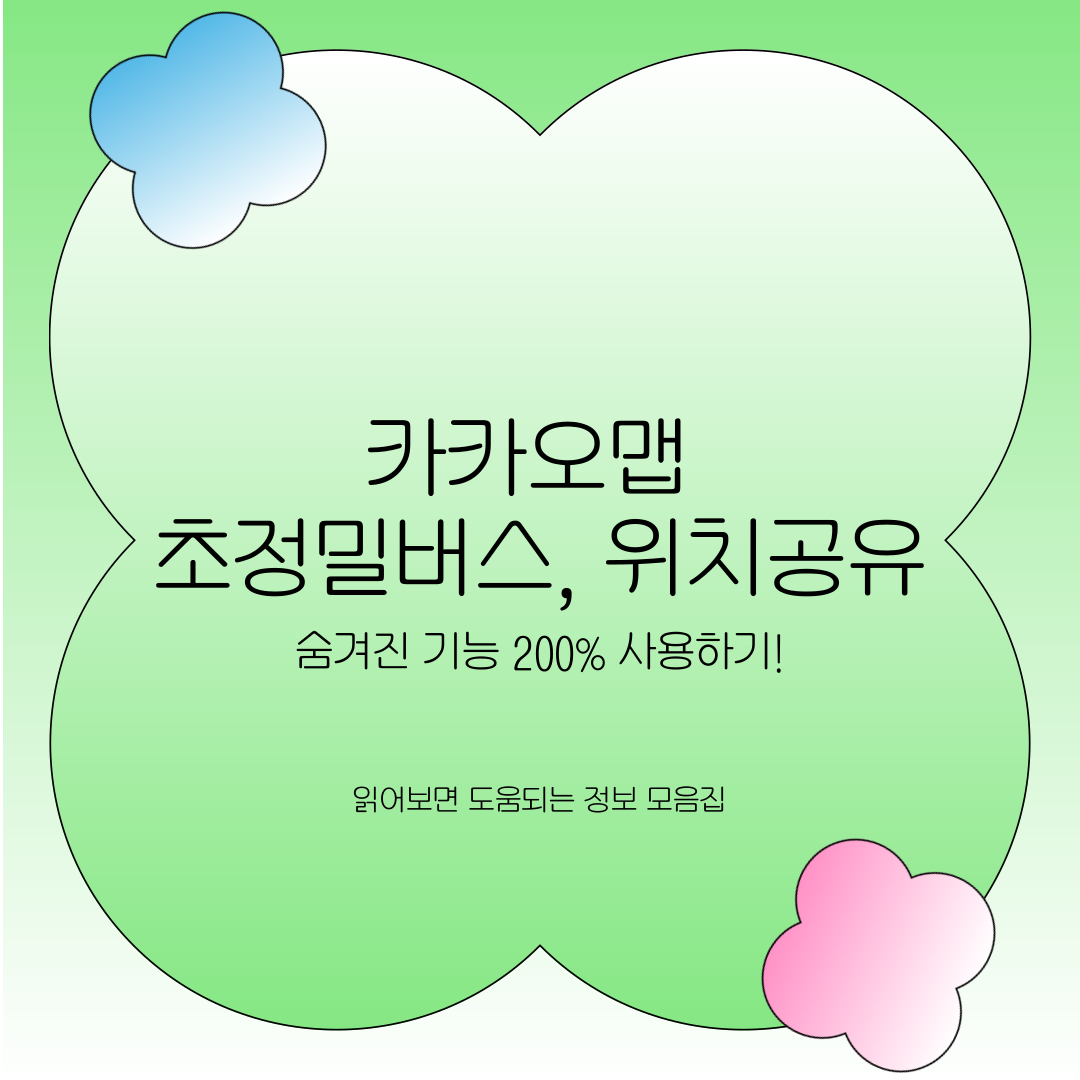 카카오맵 초정밀버스, 위치공유 등 숨겨진 기능 200% 사용하기!