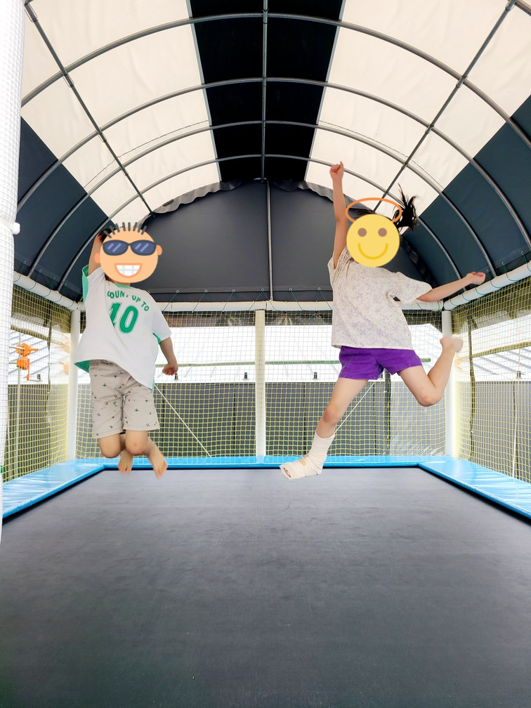 옥상에 있는 덤블링