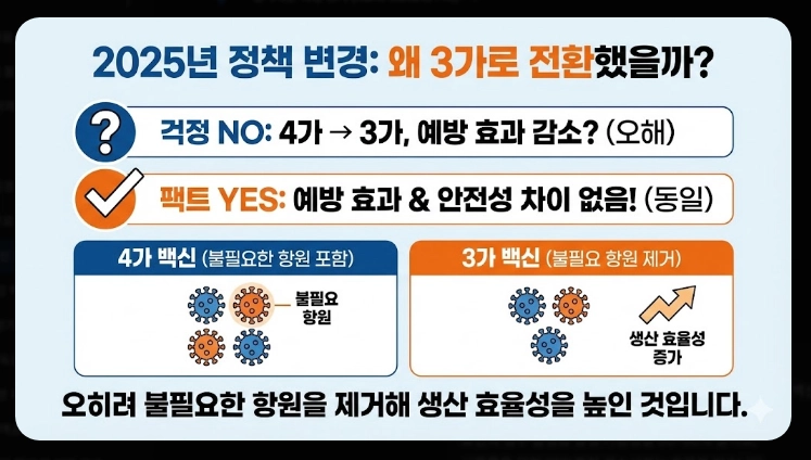 독감 백신 3가 4가 차이