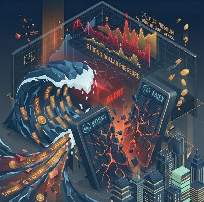 아시아 신흥국 자본 유출과 신용 위험 상승의 상관관계 (Correlation between EM capital flight and rising credit risk)