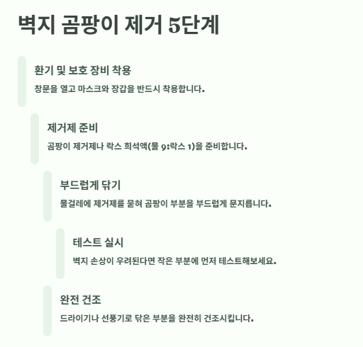 벽지 곰팡이 제거, 얼룩(모기자국,음식,낙서 등) 제거방법: 벽지 청소법